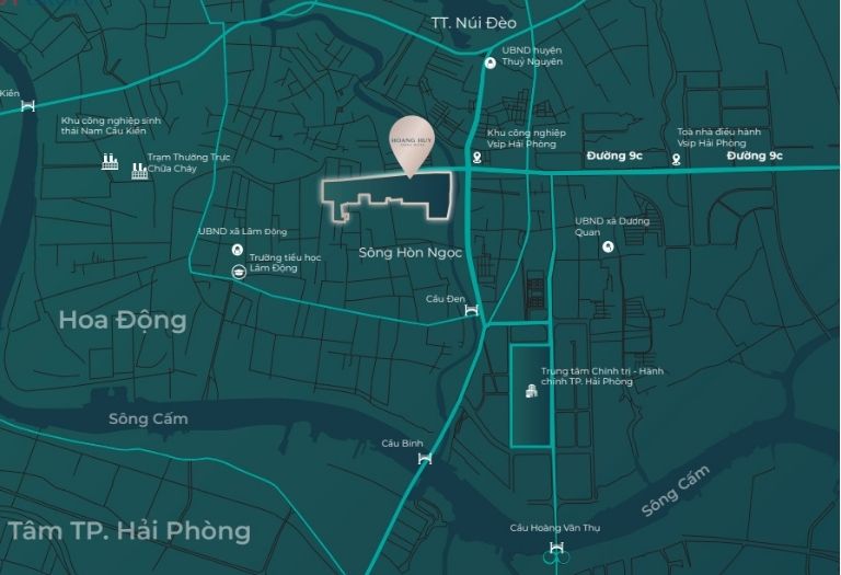 Hoàng Huy Green River Hải Phòng sở hữu vị trí đắt giá tại thành phố Thủy Nguyên