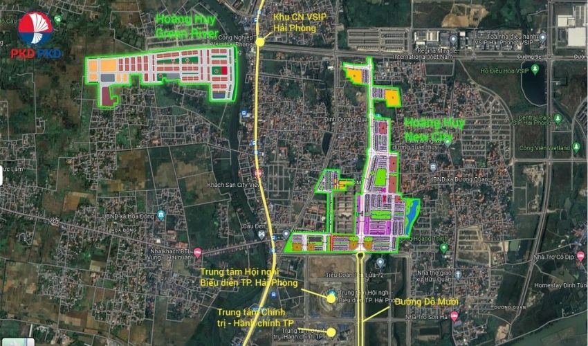 Hoàng Huy Green River nằm gần trung tâm hành chính - kinh tế mới của Hải Phòng