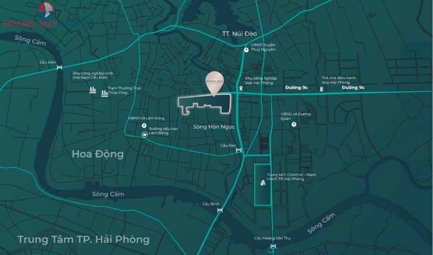 Vị trí dự án Hoàng Huy Green River Hải Phòng được đánh giá cực kỳ tiềm năng
