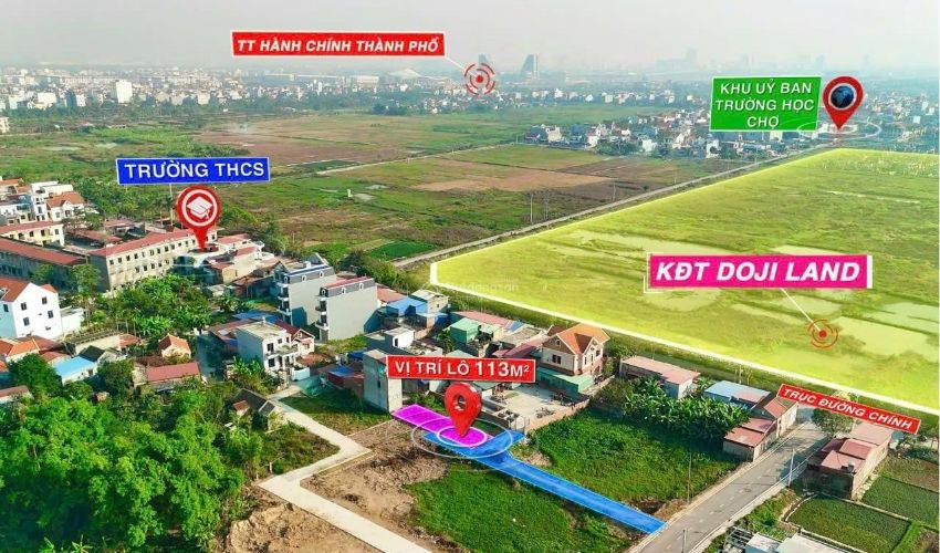 KĐT DOJI Land tại phường Hoa Động sẽ là điểm đến mới của các nhà đầu tư