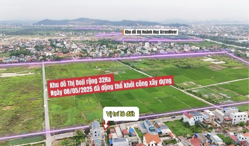 Khu đô thị Doji rộng 26ha tại phường Hoa Động được khởi công ngày 08/05/2025