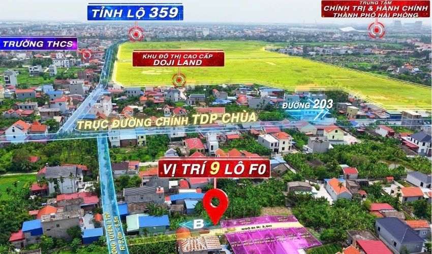 Khu đô thị mới Doji tại Hoa Động được quy hoạch tại lõi trung tâm Thủy Nguyên