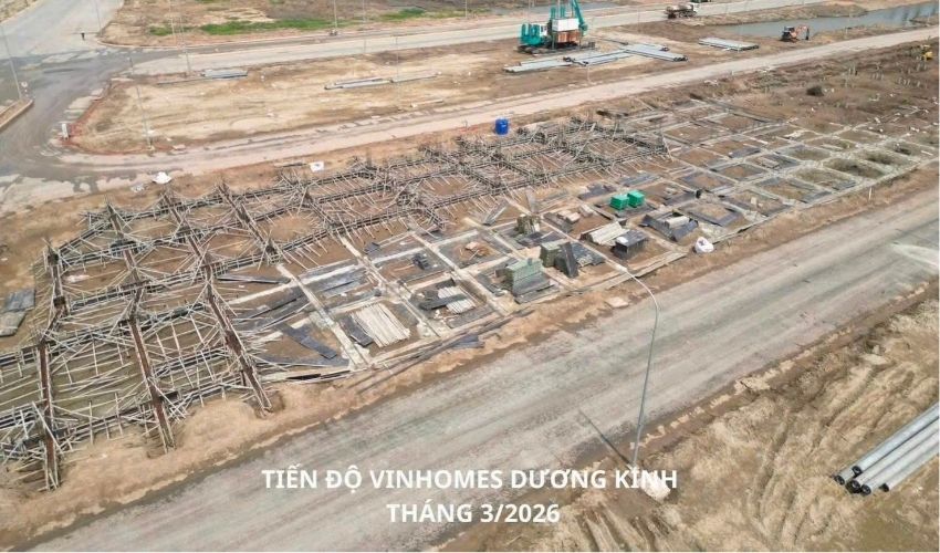 Hình ảnh tiến độ Vinhomes Dương Kinh Golden City mới nhất